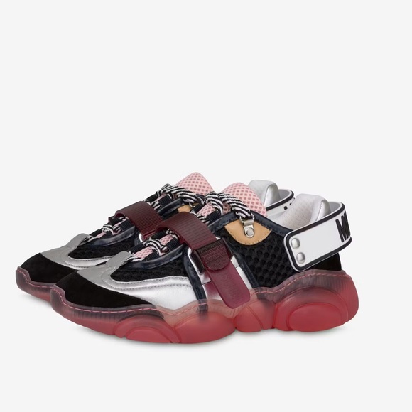 New Authentic MOSCHINO Roller Skates laminated teddy shoes - Picture 1 of 15